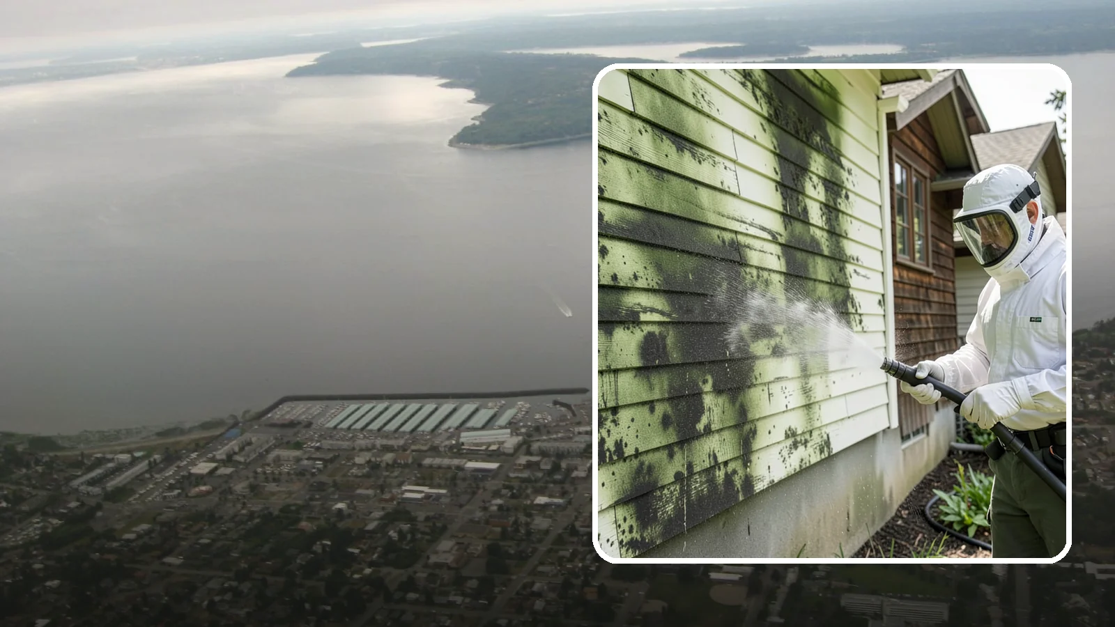 Mold Removal in Des Moines, King County, WA - Targeted soft-wash mold treatment that kills and removes green and black mold from siding, roofs, and hardscapes.