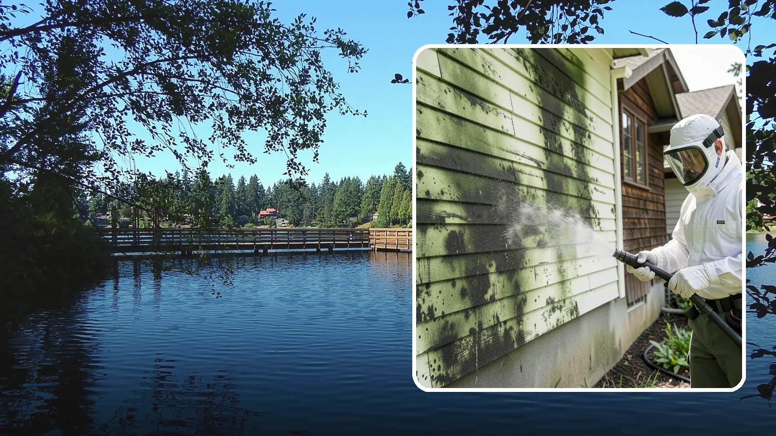 Mold Removal in Federal Way, King County, WA - Targeted soft-wash mold treatment that kills and removes green and black mold from siding, roofs, and hardscapes.