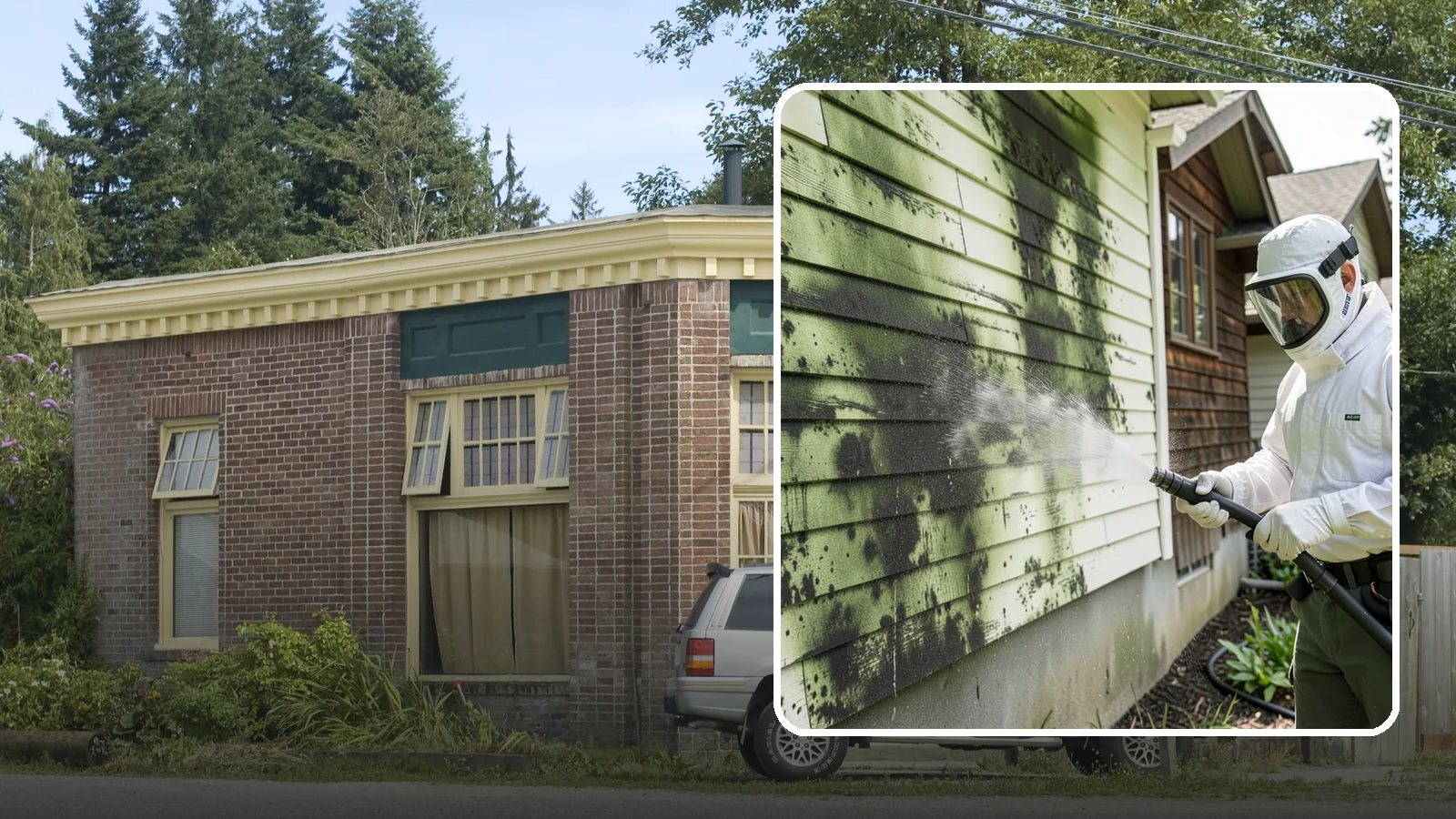 Mold Removal in Hamilton, Skagit County, WA - Targeted soft-wash mold treatment that kills and removes green and black mold from siding, roofs, and hardscapes.