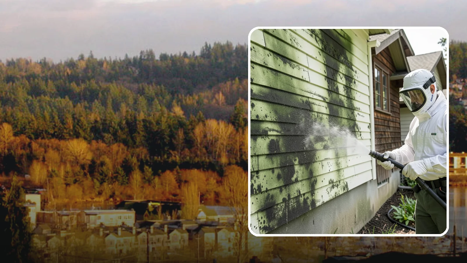 Mold Removal in Kenmore, King County, WA - Targeted soft-wash mold treatment that kills and removes green and black mold from siding, roofs, and hardscapes.