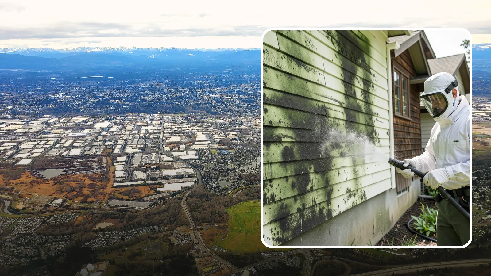Mold Removal in Kent, King County, WA - Targeted soft-wash mold treatment that kills and removes green and black mold from siding, roofs, and hardscapes.