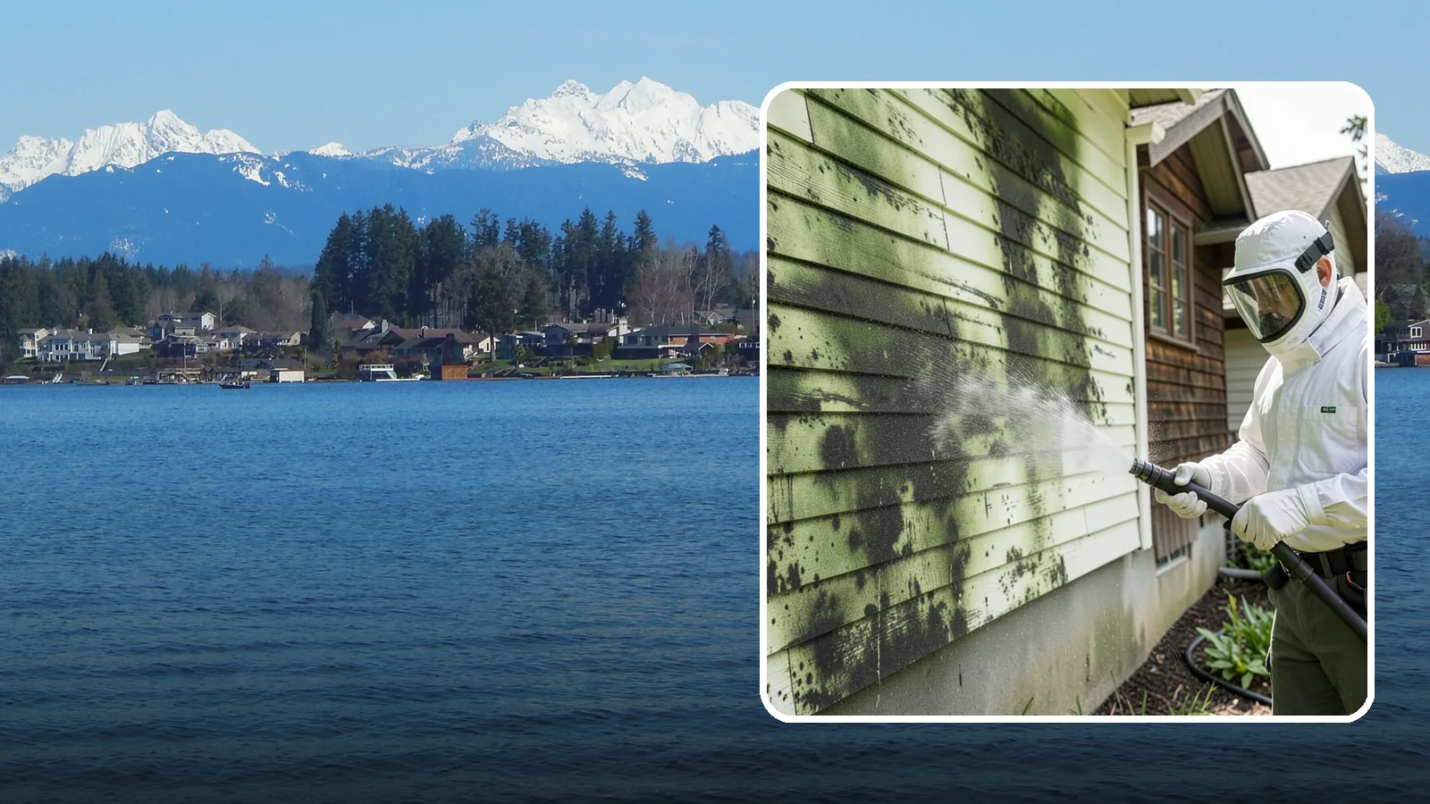 Mold Removal in Lake Stevens, Snohomish County, WA - Targeted soft-wash mold treatment that kills and removes green and black mold from siding, roofs, and hardscapes.