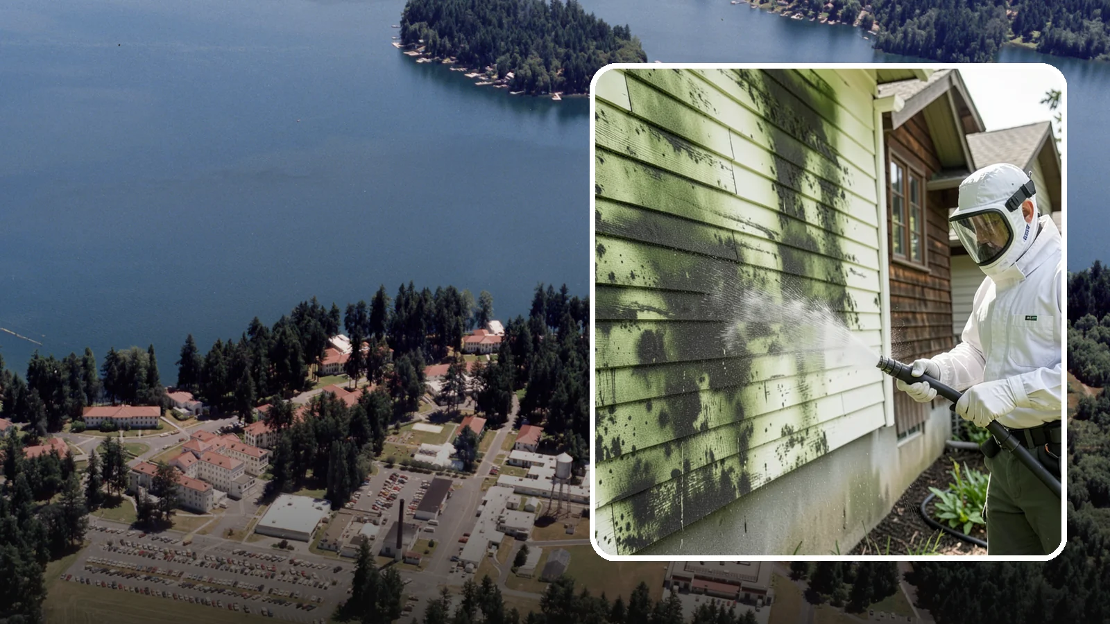 Mold Removal in Lakewood, Pierce County, WA - Targeted soft-wash mold treatment that kills and removes green and black mold from siding, roofs, and hardscapes.