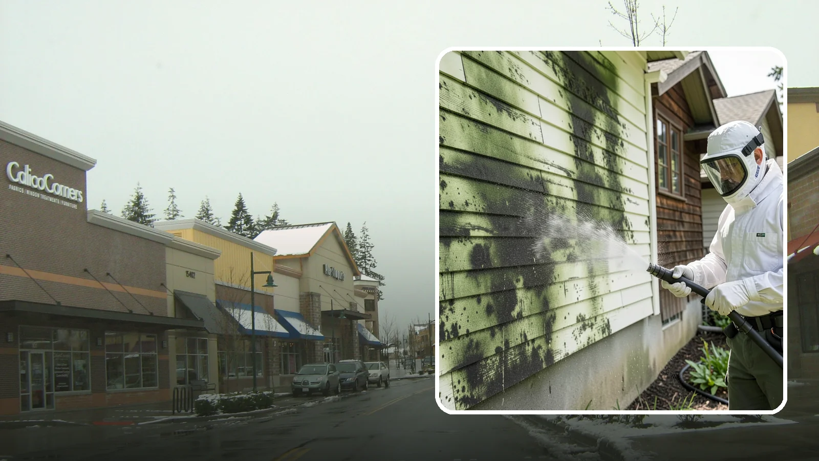 Mold Removal in Mill Creek, Snohomish County, WA - Targeted soft-wash mold treatment that kills and removes green and black mold from siding, roofs, and hardscapes.