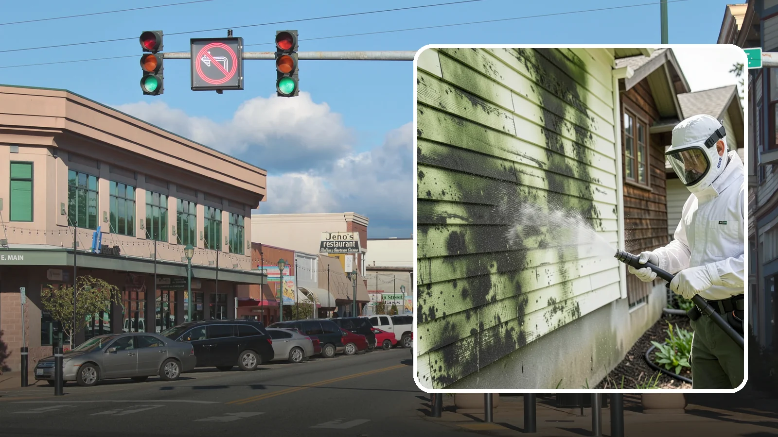Mold Removal in Monroe, Snohomish County, WA - Targeted soft-wash mold treatment that kills and removes green and black mold from siding, roofs, and hardscapes.