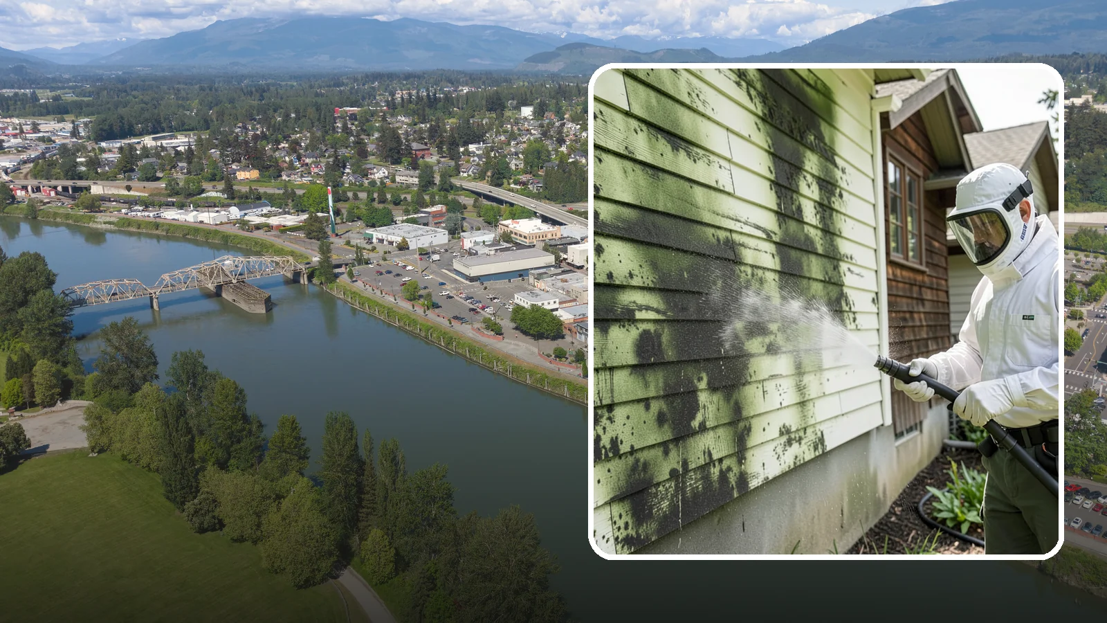 Mold Removal in Mount Vernon, Skagit County, WA - Targeted soft-wash mold treatment that kills and removes green and black mold from siding, roofs, and hardscapes.