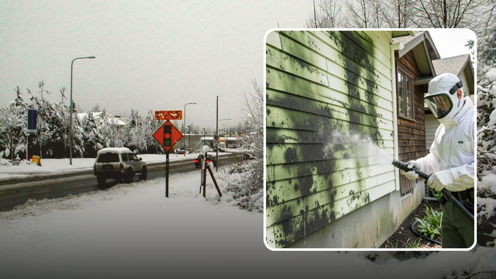 Mold Removal in Newcastle, King County, WA - Targeted soft-wash mold treatment that kills and removes green and black mold from siding, roofs, and hardscapes.