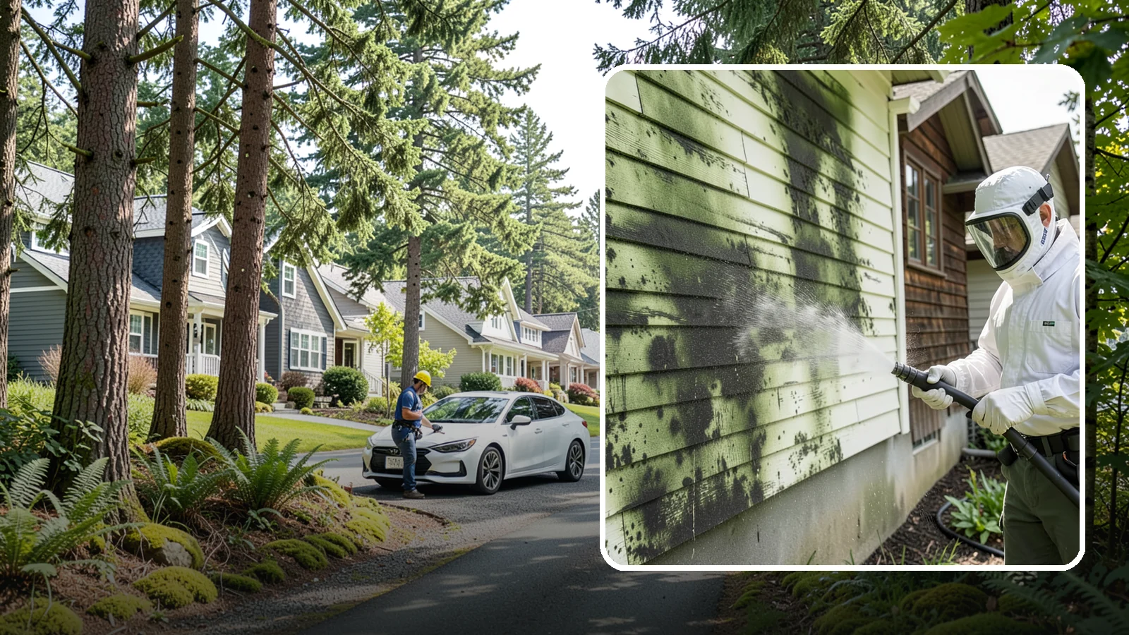 Mold Removal in Normandy Park, King County, WA - Targeted soft-wash mold treatment that kills and removes green and black mold from siding, roofs, and hardscapes.