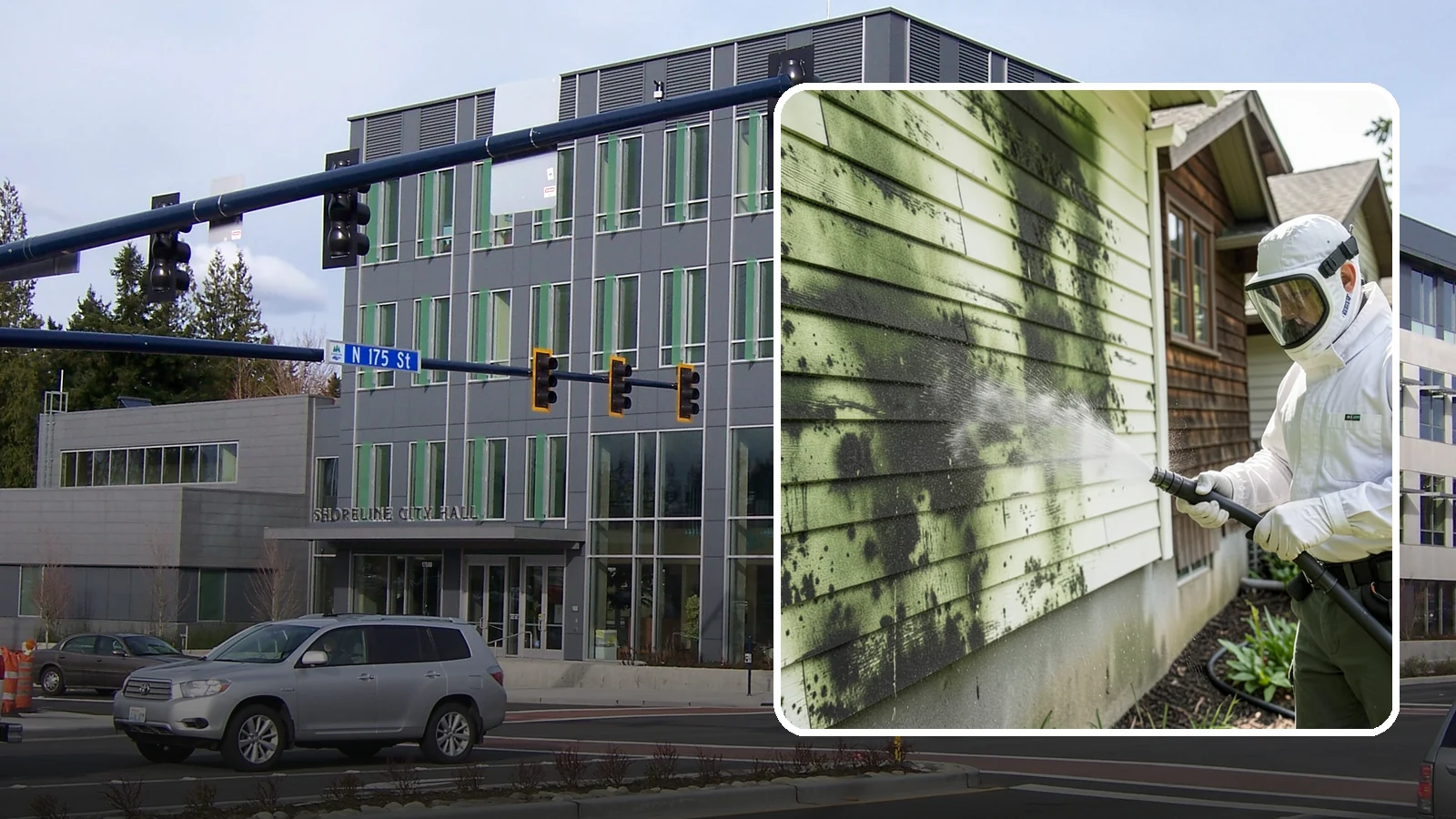 Mold Removal in Shoreline, King County, WA - Targeted soft-wash mold treatment that kills and removes green and black mold from siding, roofs, and hardscapes.