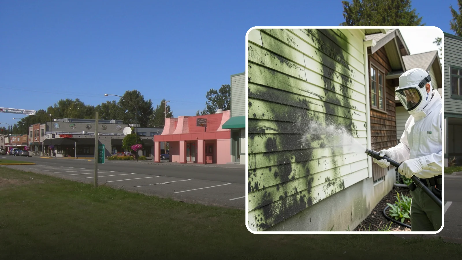 Mold Removal in Snoqualmie, King County, WA - Targeted soft-wash mold treatment that kills and removes green and black mold from siding, roofs, and hardscapes.