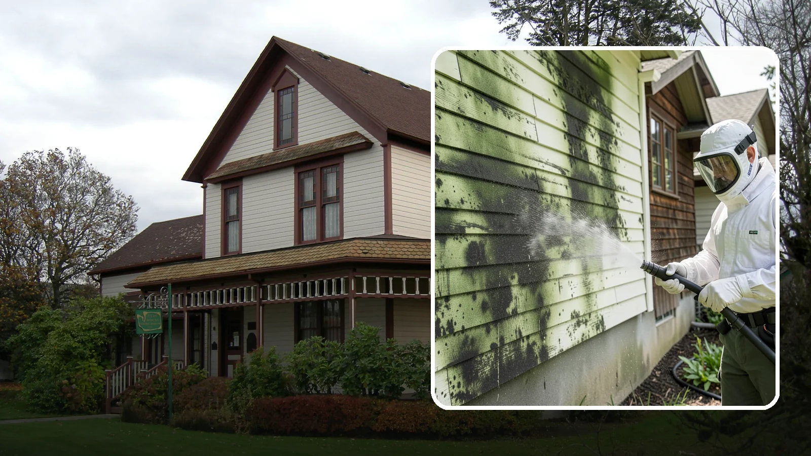 Mold Removal in Sumner, Pierce County, WA - Targeted soft-wash mold treatment that kills and removes green and black mold from siding, roofs, and hardscapes.