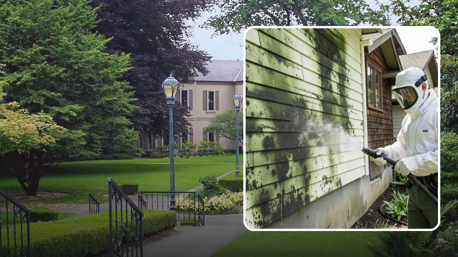 Mold Removal in Woodinville, King County, WA - Targeted soft-wash mold treatment that kills and removes green and black mold from siding, roofs, and hardscapes.