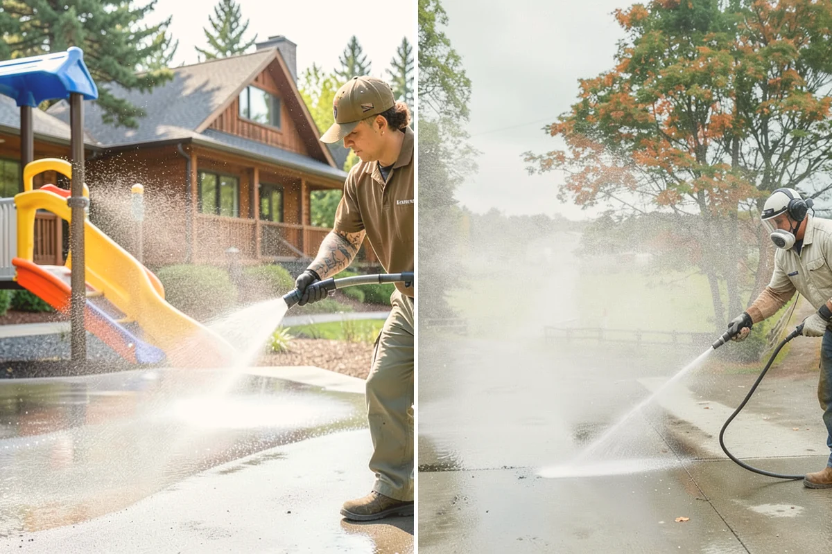 Mortar Haze Removal in Algona, King County, WA - Dampen the masonry to protect the joints
