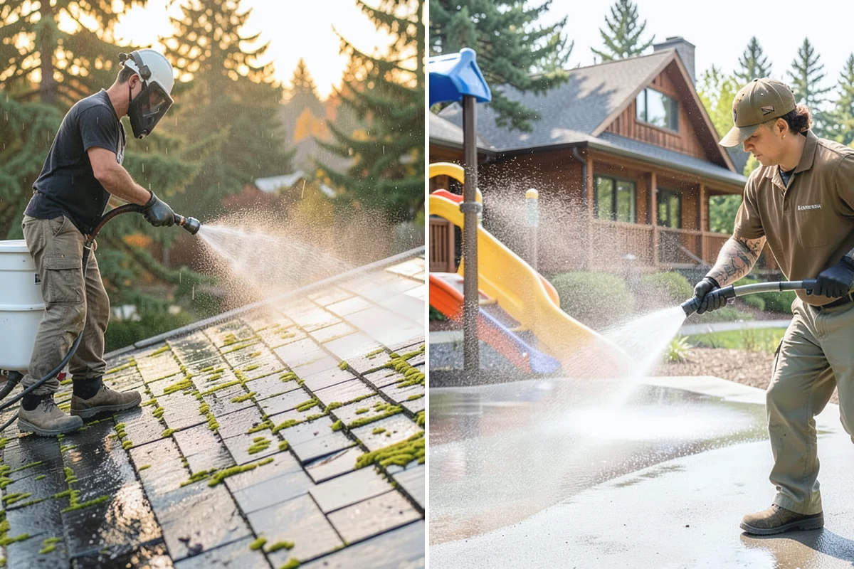 Mortar Haze Removal in Bonney Lake, Pierce County, WA - Dampen the masonry to protect the joints