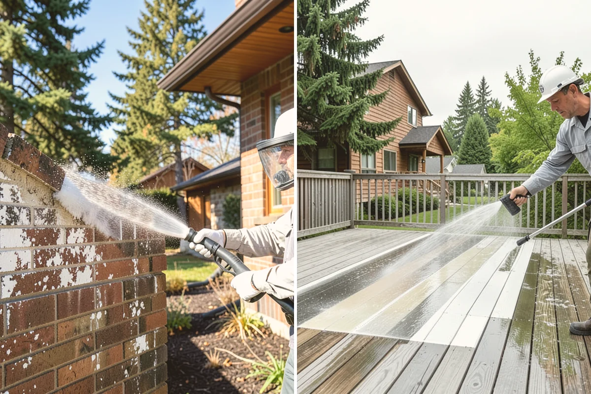 Mortar Haze Removal in Brier, Snohomish County, WA - Dampen the masonry to protect the joints