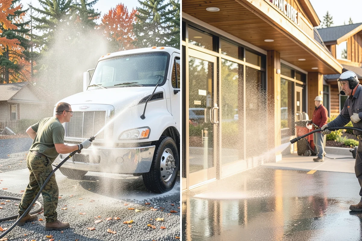 Mortar Haze Removal in Buckley, Pierce County, WA - Dampen the masonry to protect the joints