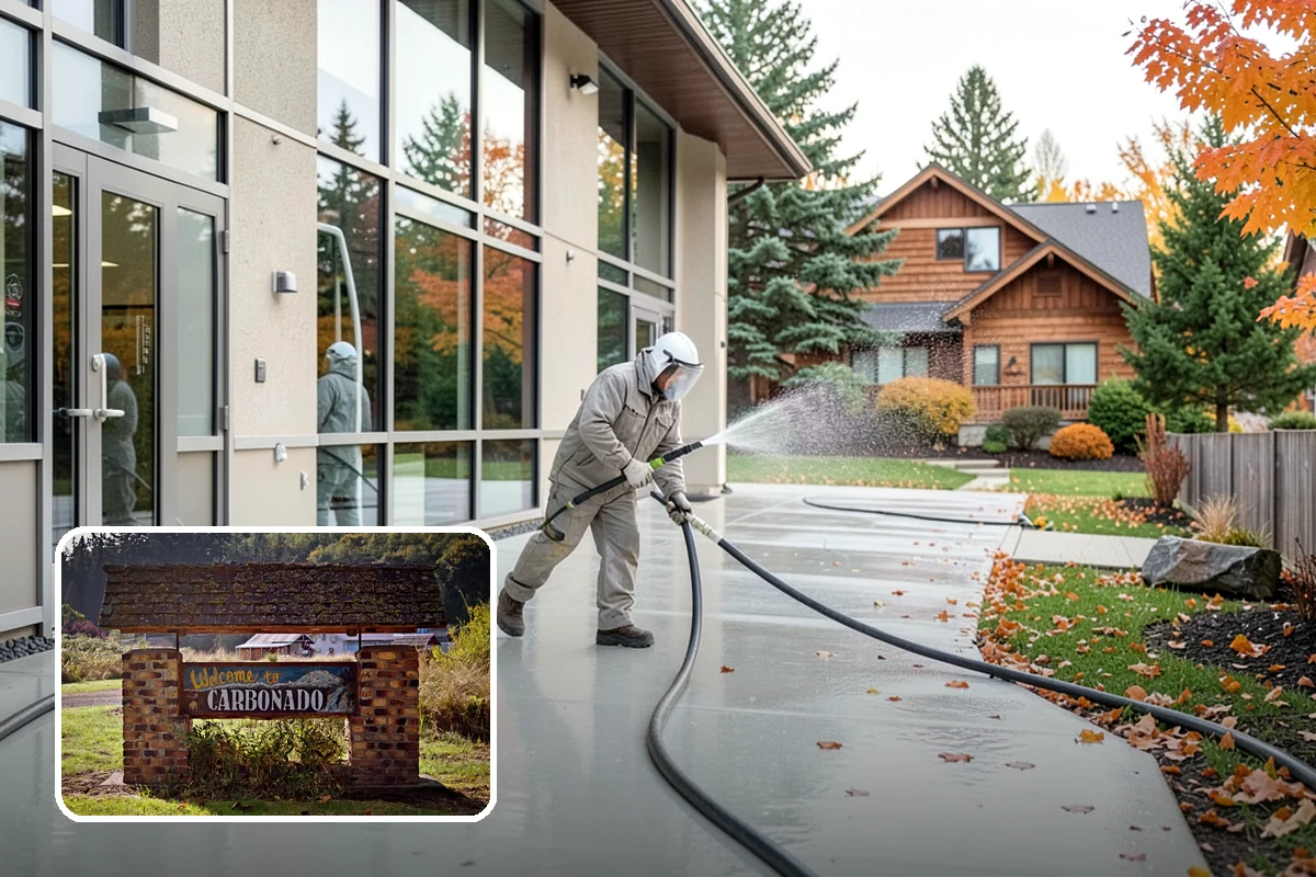 Mortar Haze Removal in Carbonado, Pierce County, WA - Clears cement-based haze that dulls new masonry