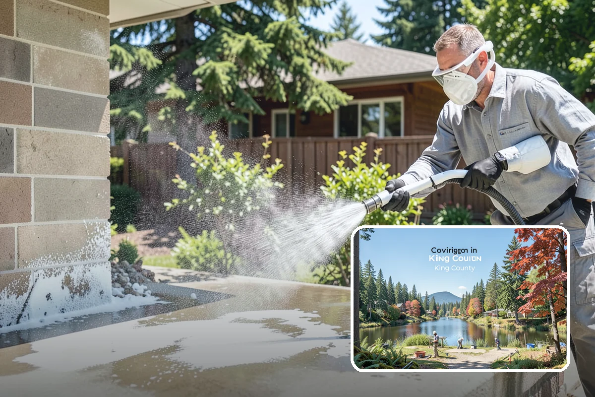 Mortar Haze Removal in Covington, King County, WA - Clears cement-based haze that dulls new masonry