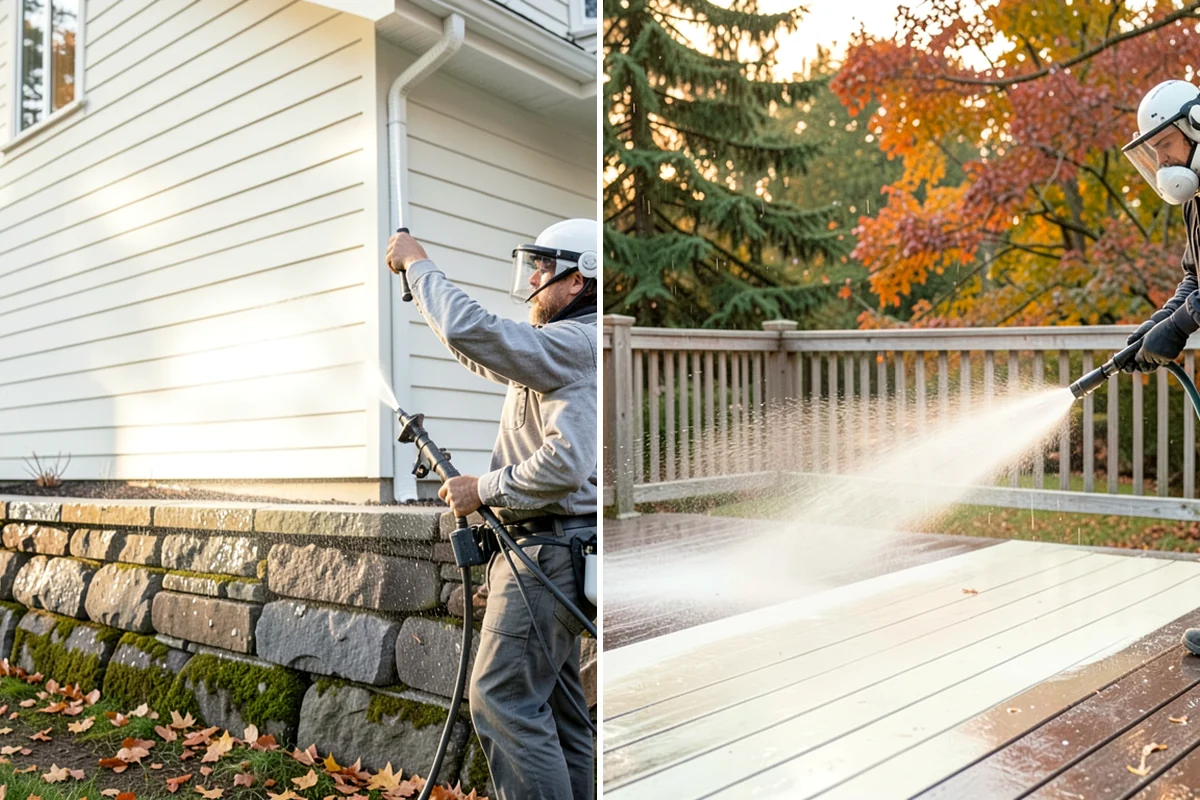 Mortar Haze Removal in Enumclaw, King County, WA - Dampen the masonry to protect the joints