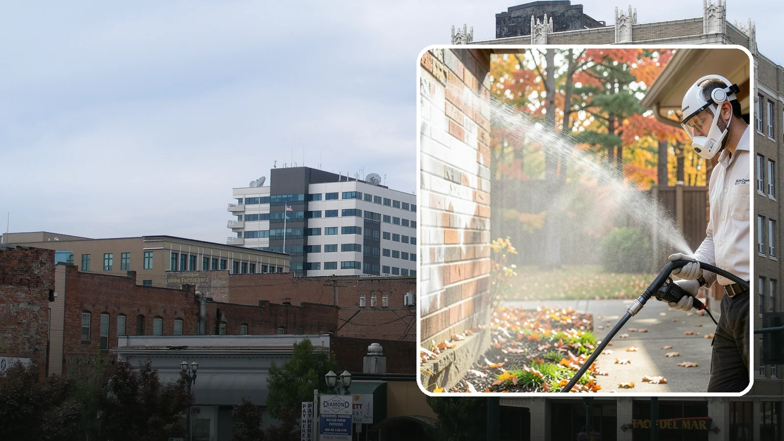 Mortar Haze Removal in Everett, Snohomish County, WA - Remove the cloudy mortar haze left on brick and stone after masonry work with targeted cleaning chemistry.