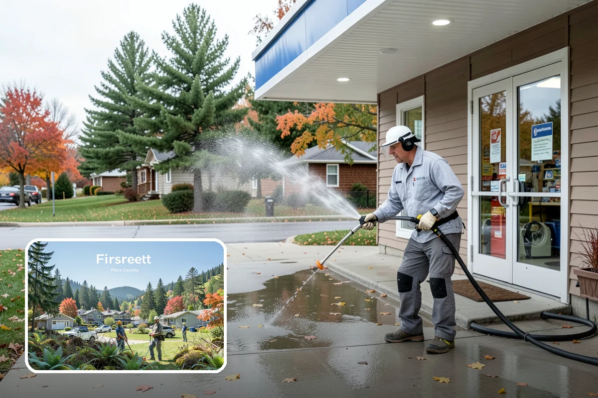 Mortar Haze Removal in Fircrest, Pierce County, WA - Clears cement-based haze that dulls new masonry