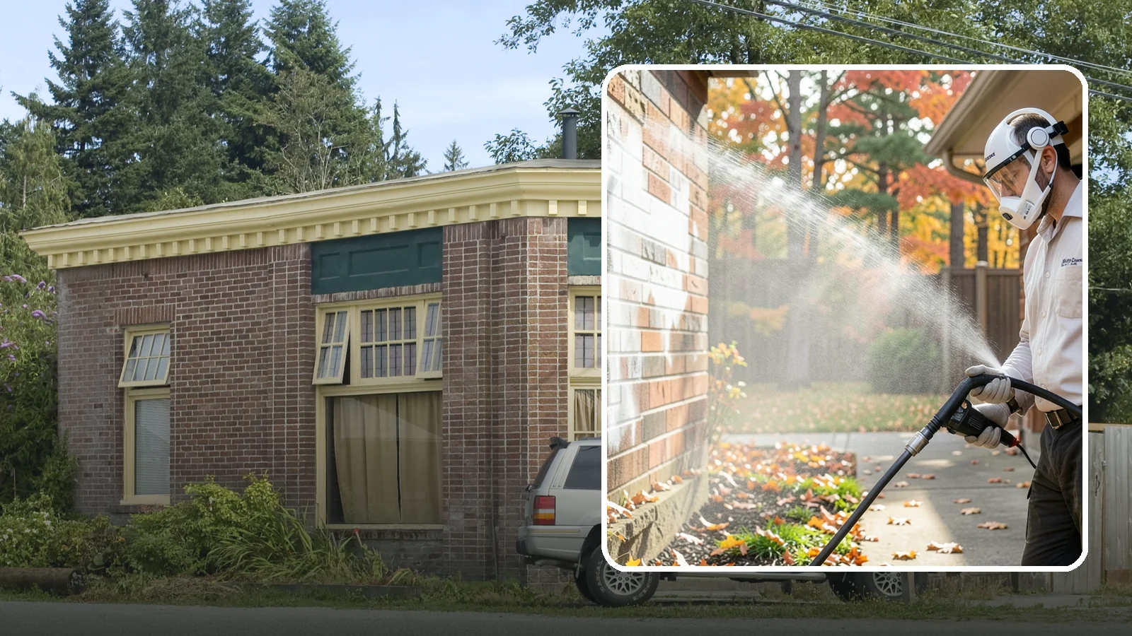 Mortar Haze Removal in Hamilton, Skagit County, WA - Remove the cloudy mortar haze left on brick and stone after masonry work with targeted cleaning chemistry.
