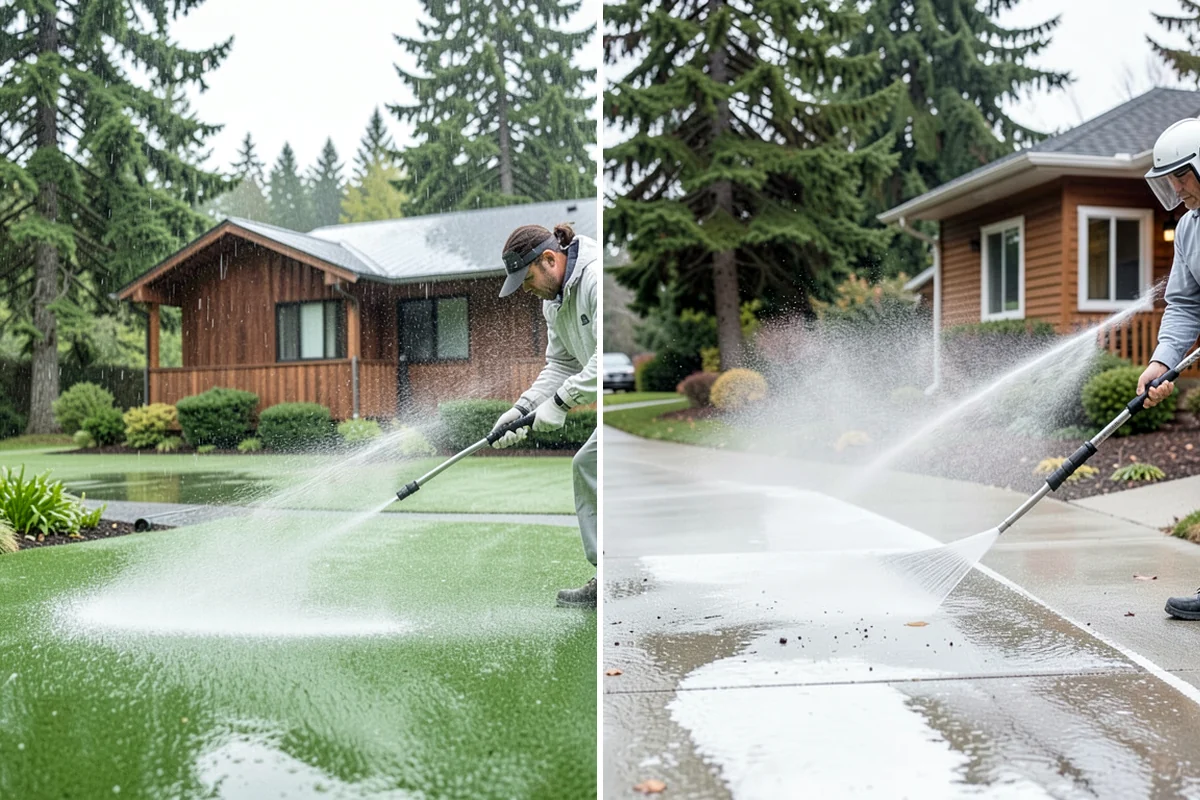 Mortar Haze Removal in Kenmore, King County, WA - Dampen the masonry to protect the joints