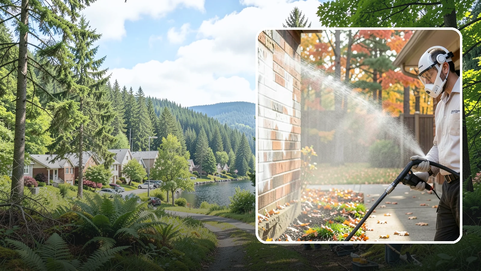 Mortar Haze Removal in Lake Forest Park, King County, WA - Remove the cloudy mortar haze left on brick and stone after masonry work with targeted cleaning chemistry.