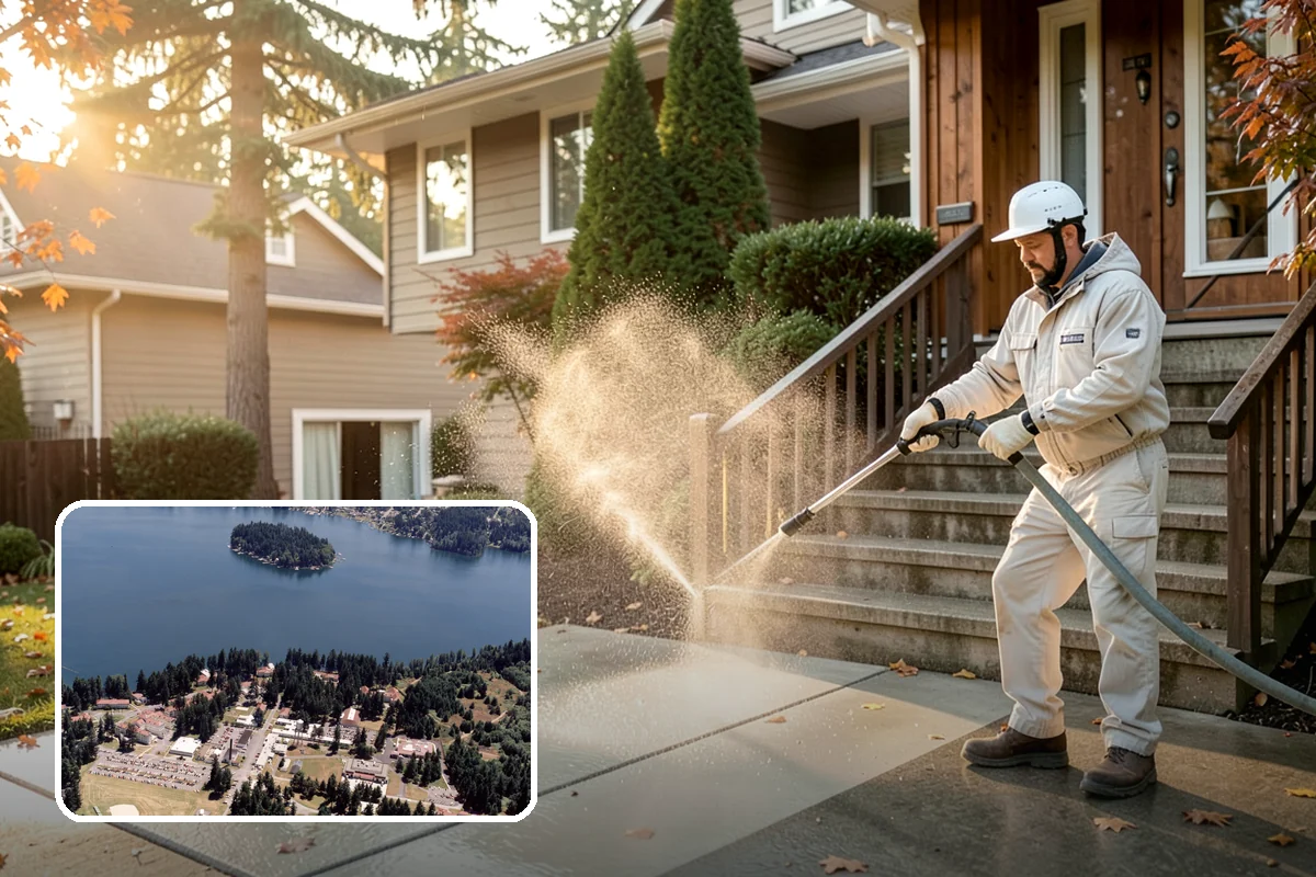 Mortar Haze Removal in Lakewood, Pierce County, WA - Clears cement-based haze that dulls new masonry
