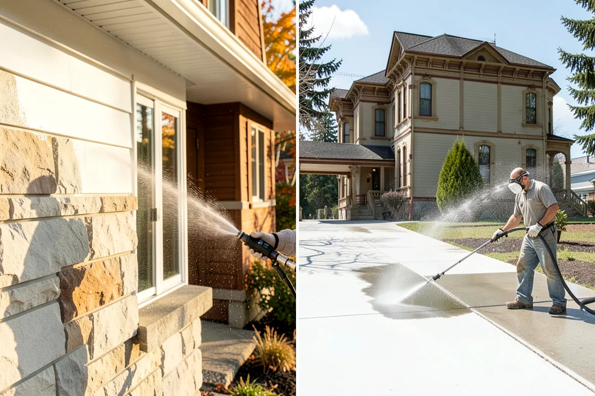 Mortar Haze Removal in Maple Valley, King County, WA - Dampen the masonry to protect the joints