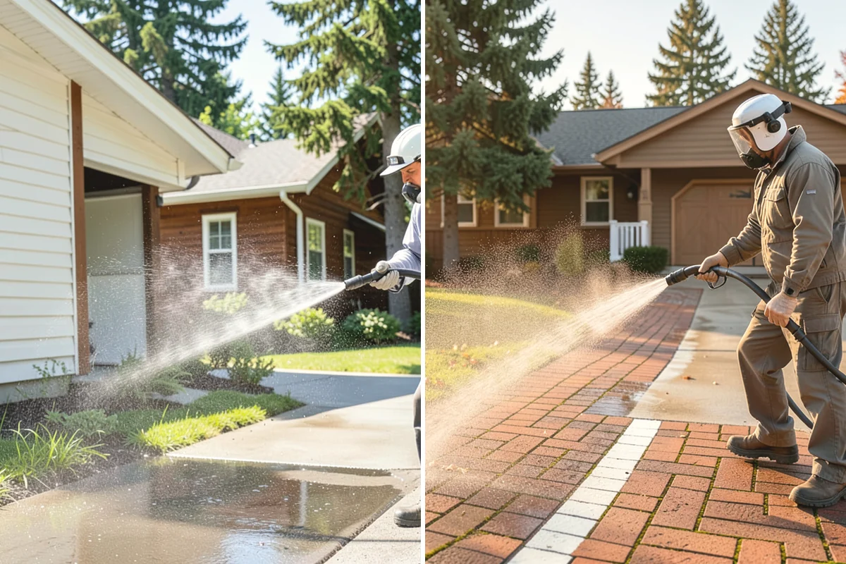 Mortar Haze Removal in Mercer Island, King County, WA - Dampen the masonry to protect the joints