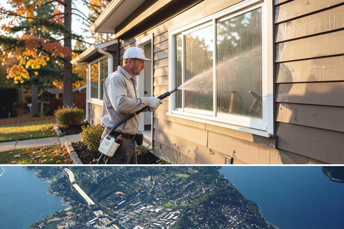 Mortar Haze Removal in Mercer Island, King County, WA - This service follows masonry work whenever it is completed, though warmer, dry conditions help the cleaner react and rinse most...