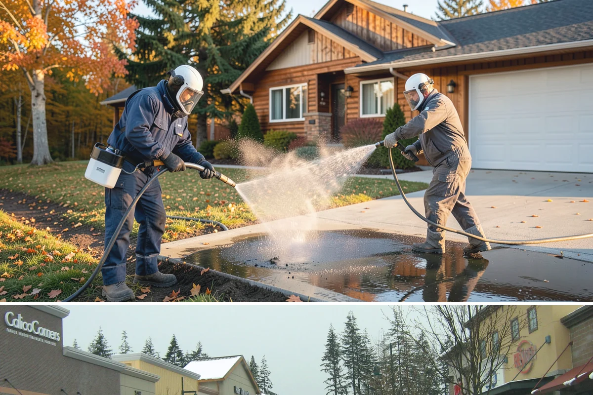Mortar Haze Removal in Mill Creek, Snohomish County, WA - This service follows masonry work whenever it is completed, though warmer, dry conditions help the cleaner react and rinse most...