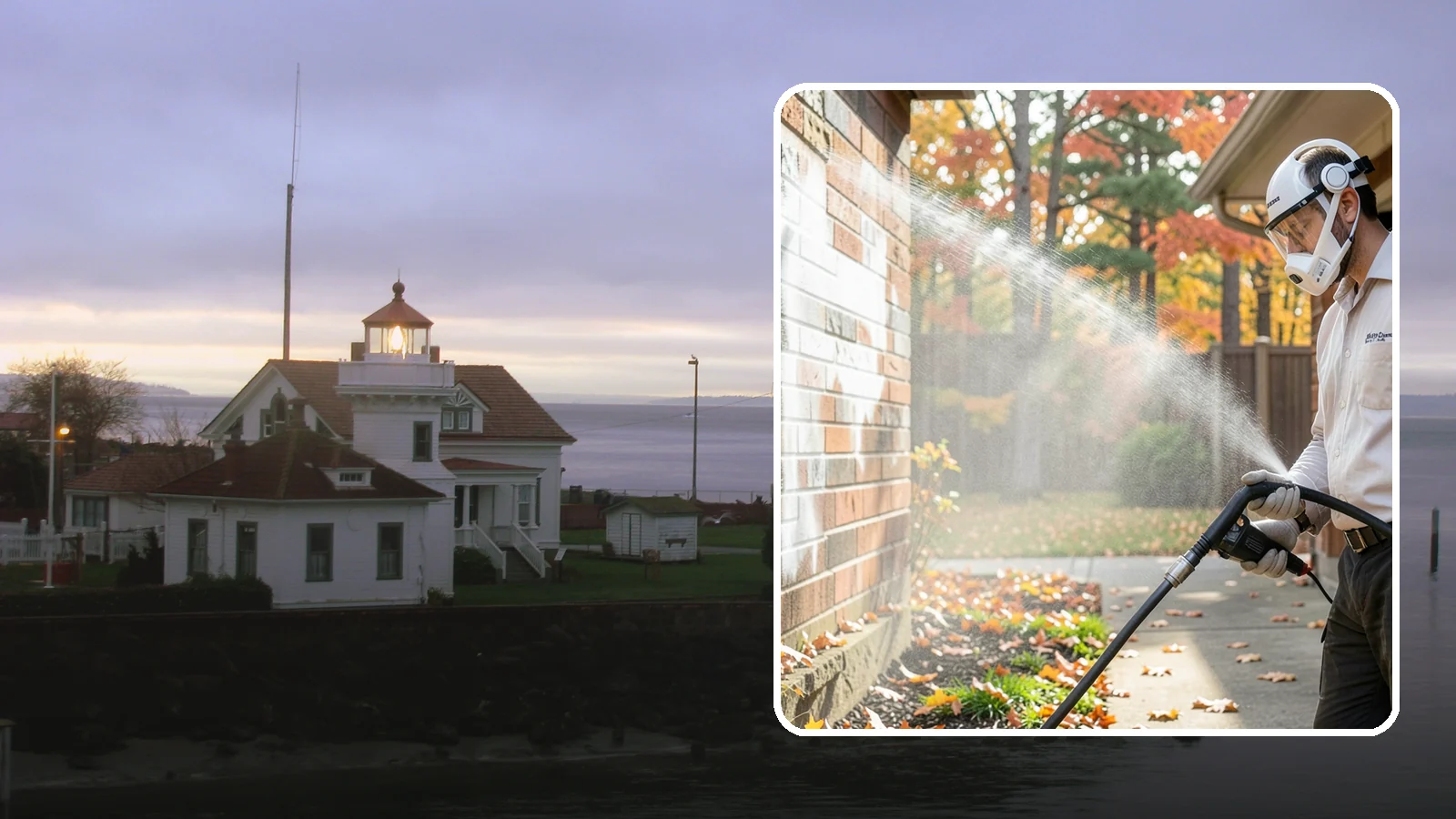 Mortar Haze Removal in Mukilteo, Snohomish County, WA - Remove the cloudy mortar haze left on brick and stone after masonry work with targeted cleaning chemistry.