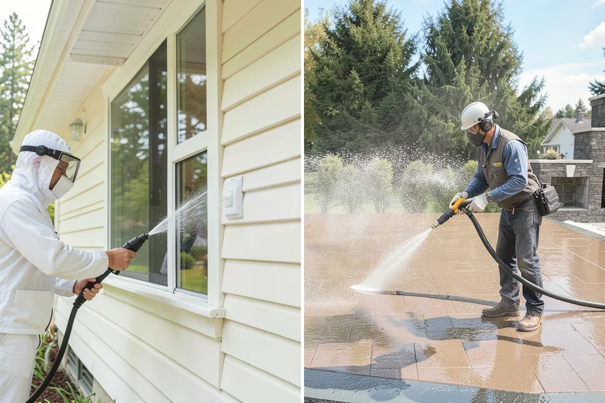 Mortar Haze Removal in Mukilteo, Snohomish County, WA - Dampen the masonry to protect the joints