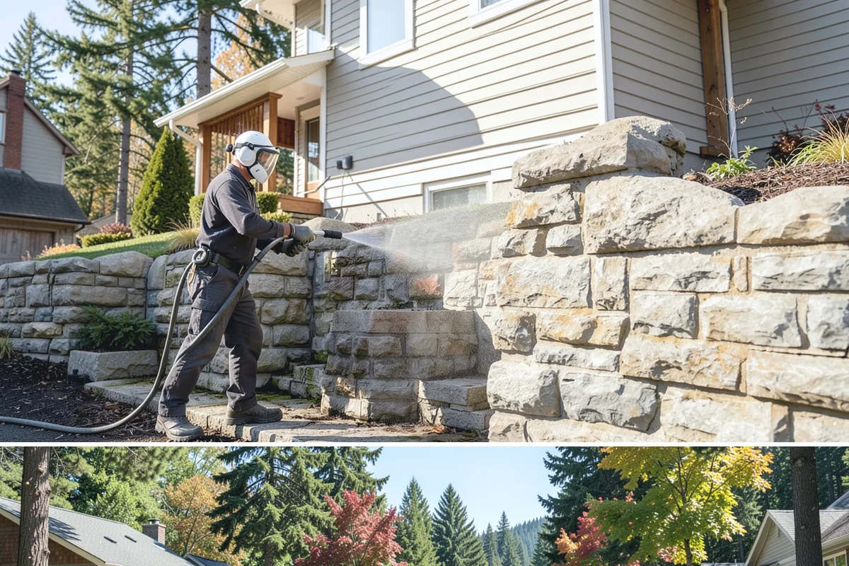 Mortar Haze Removal in Orting, Pierce County, WA - This service follows masonry work whenever it is completed, though warmer, dry conditions help the cleaner react and rinse most...