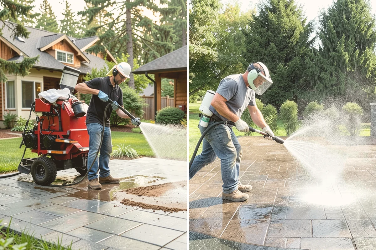 Mortar Haze Removal in Sammamish, King County, WA - Dampen the masonry to protect the joints
