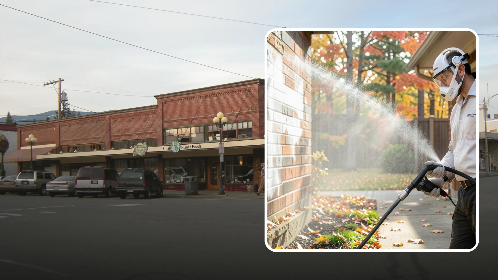 Mortar Haze Removal in Sedro-Woolley, Skagit County, WA - Remove the cloudy mortar haze left on brick and stone after masonry work with targeted cleaning chemistry.