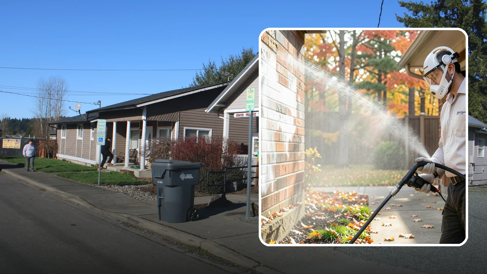 Mortar Haze Removal in South Prairie, Pierce County, WA - Remove the cloudy mortar haze left on brick and stone after masonry work with targeted cleaning chemistry.