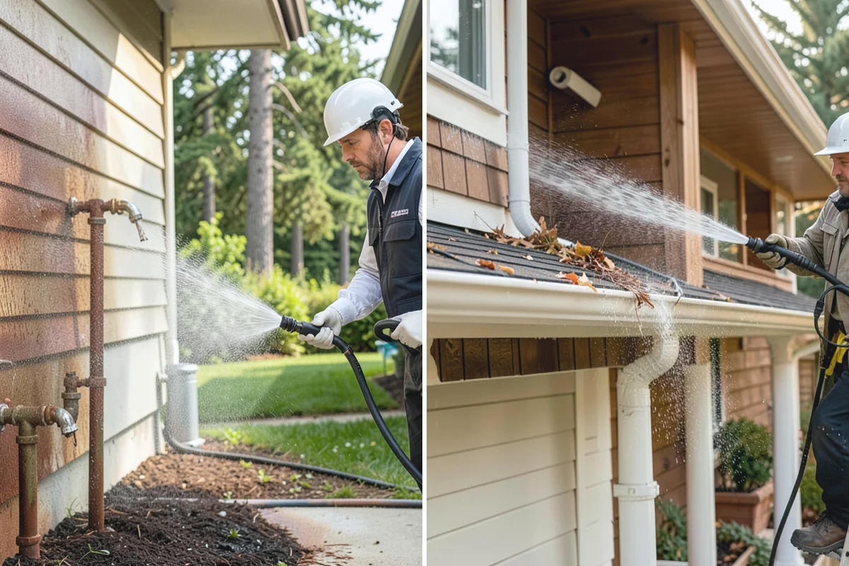 Mortar Haze Removal in South Prairie, Pierce County, WA - Dampen the masonry to protect the joints