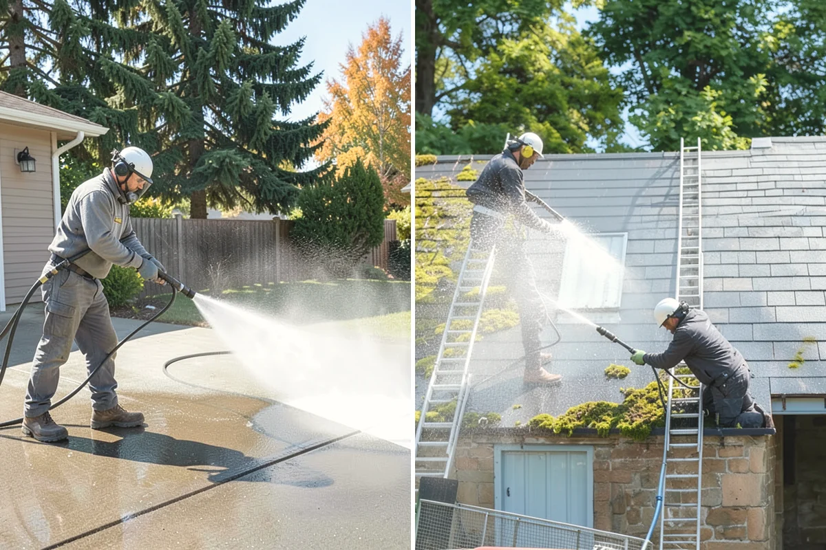 Mortar Haze Removal in Steilacoom, Pierce County, WA - Dampen the masonry to protect the joints