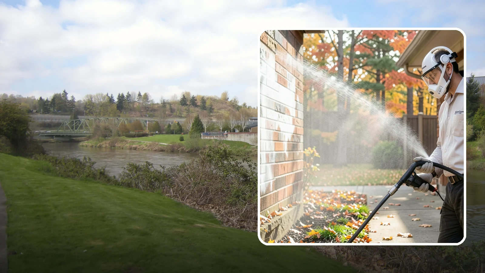 Mortar Haze Removal in Tukwila, King County, WA - Remove the cloudy mortar haze left on brick and stone after masonry work with targeted cleaning chemistry.