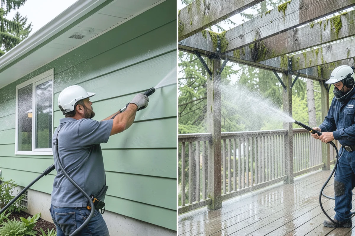 Mortar Haze Removal in Wilkeson, Pierce County, WA - Dampen the masonry to protect the joints
