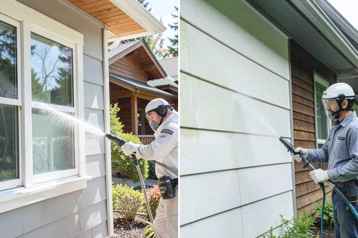 Mortar Haze Removal in Woodinville, King County, WA - Dampen the masonry to protect the joints