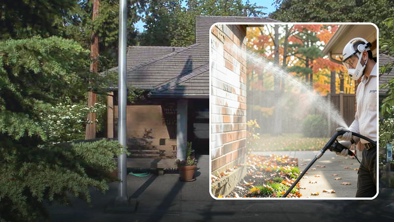 Mortar Haze Removal in Yarrow Point, King County, WA - Remove the cloudy mortar haze left on brick and stone after masonry work with targeted cleaning chemistry.