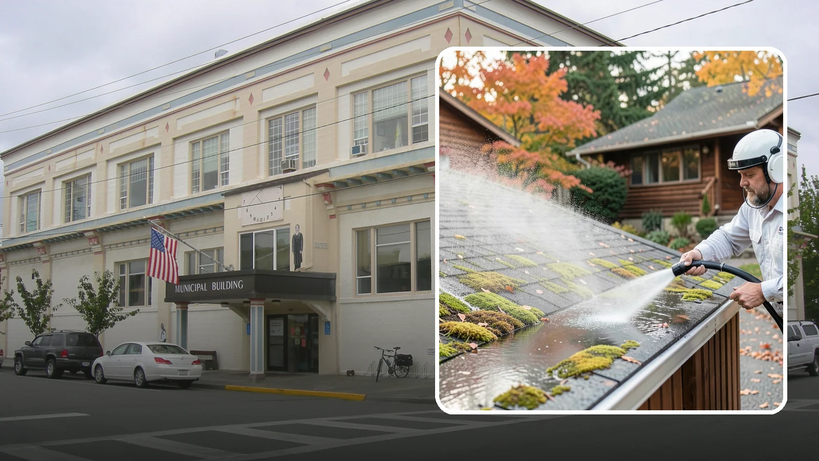 Moss Removal in Anacortes, Skagit County, WA - Moss treatment and removal that clears thick growth from roofs, walkways, decks, and shaded hardscapes.