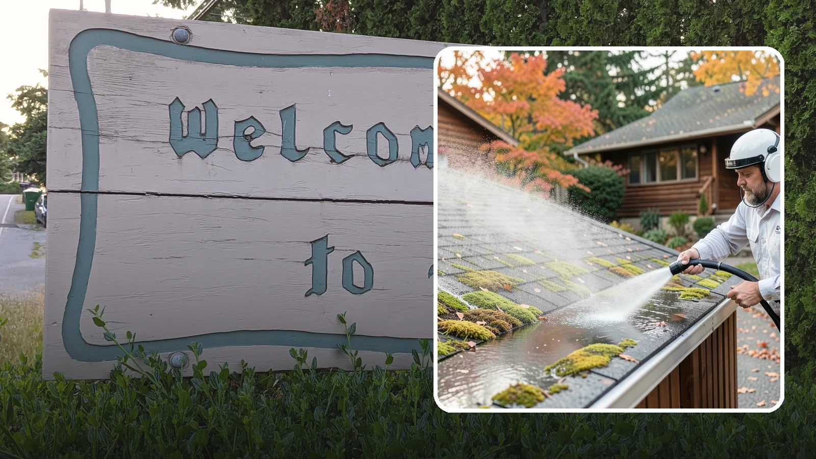 Moss Removal in Brier, Snohomish County, WA - Moss treatment and removal that clears thick growth from roofs, walkways, decks, and shaded hardscapes.