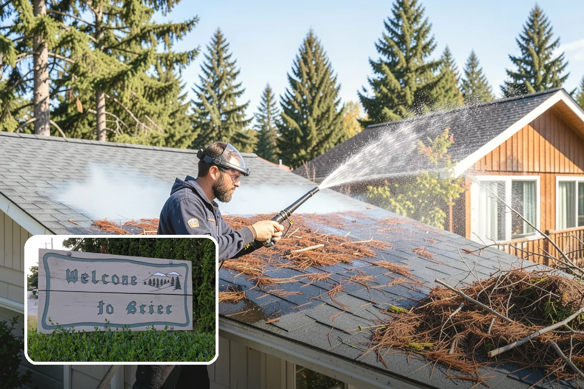 Moss Removal in Brier, Snohomish County, WA - Clears heavy moss without damaging shingles or joints