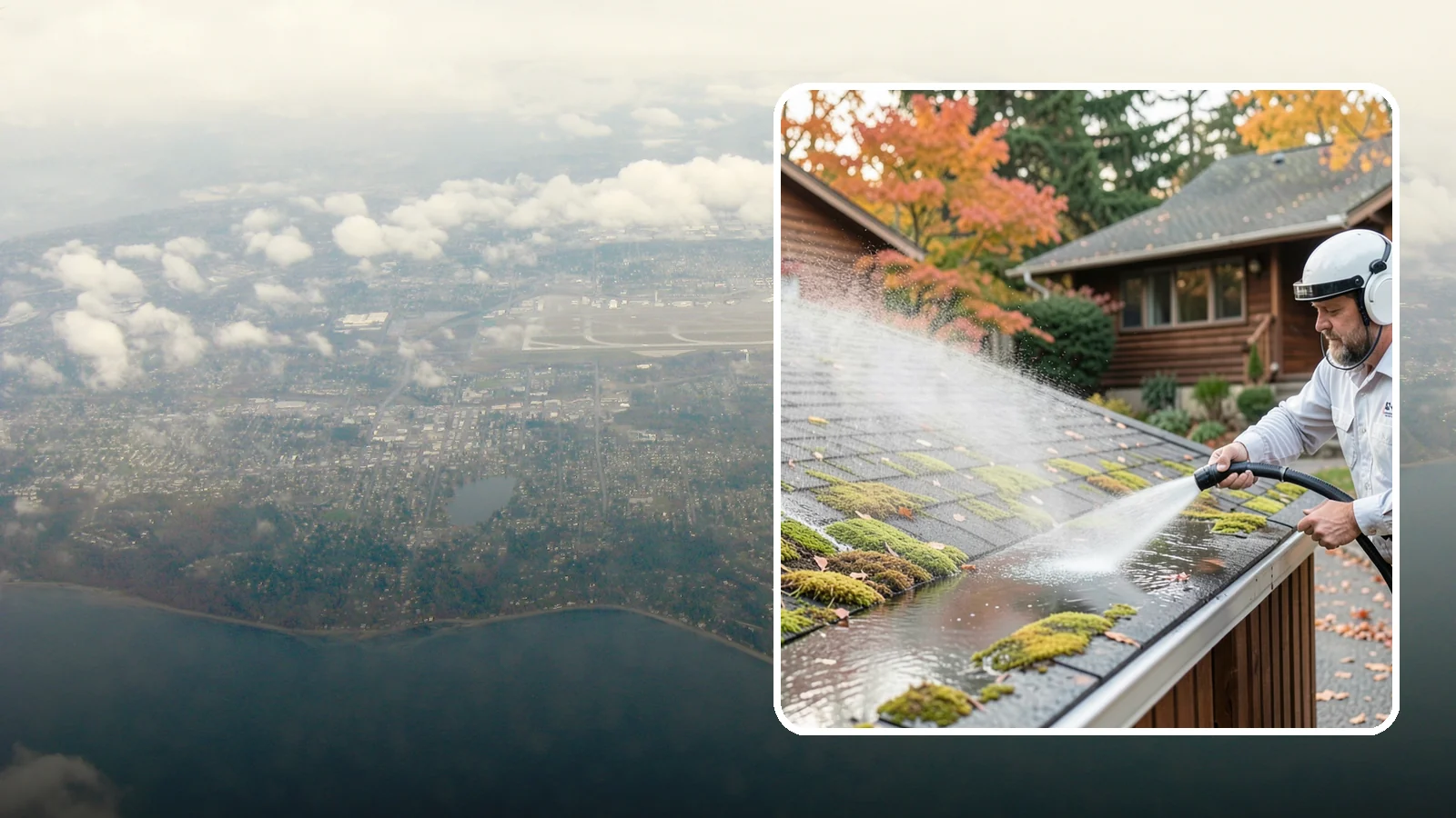 Moss Removal in Burien, King County, WA - Moss treatment and removal that clears thick growth from roofs, walkways, decks, and shaded hardscapes.