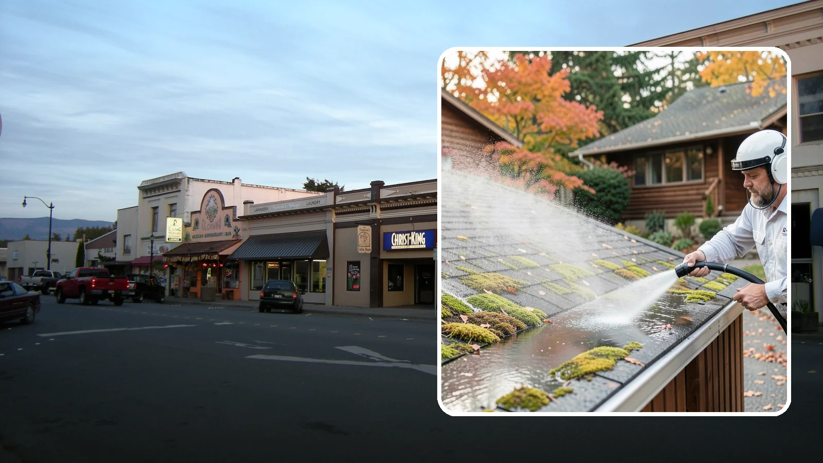 Moss Removal in Burlington, Skagit County, WA - Moss treatment and removal that clears thick growth from roofs, walkways, decks, and shaded hardscapes.